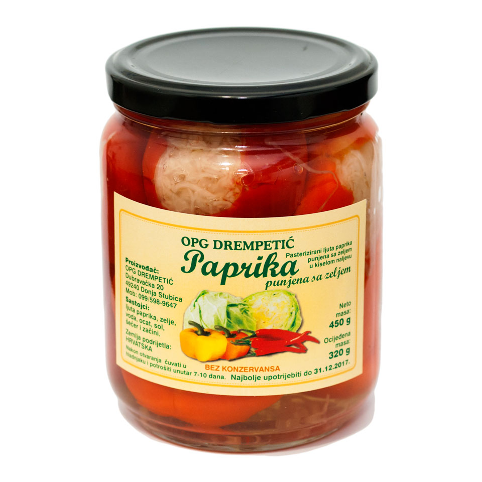 Paprika punjena sa zeljem