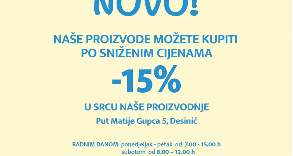 Novo prodajno mjesto MMV - Desinić