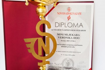 Veliki šampionski pehar za mliječni asortiman Mini mljekare Veronika